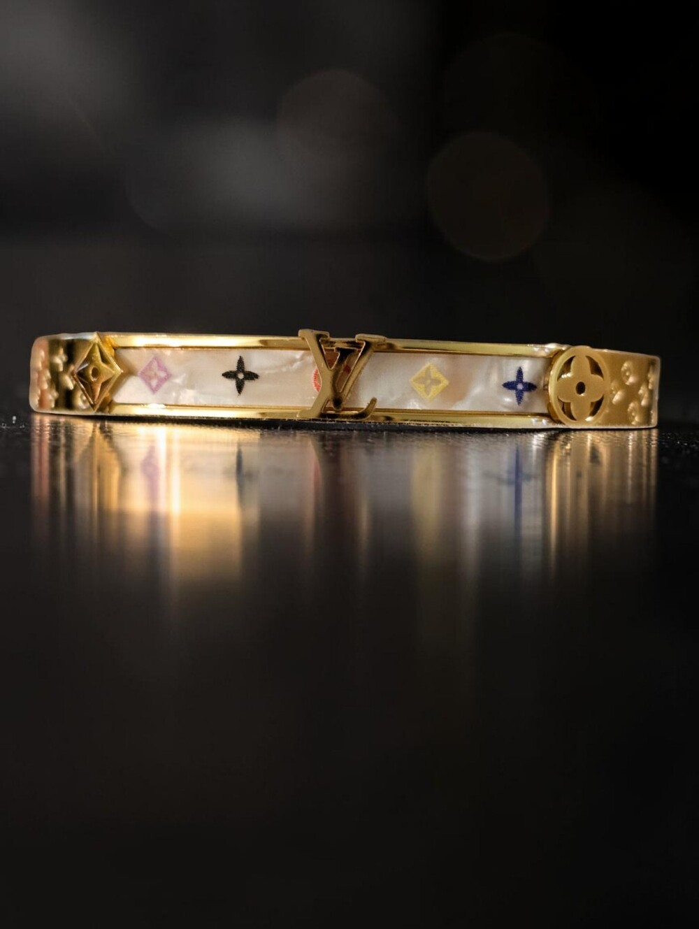 Gold Pastel Bangle Bracelet